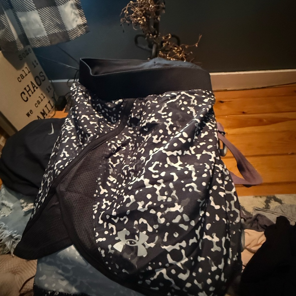 Under Armour Black and White Patterned Shorts